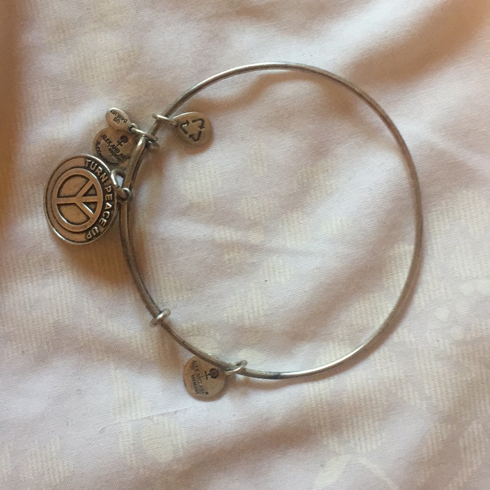 Turn peace up Alex and ani bracelet